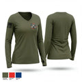 Marine Cadets Iowa 74534354 Women's Long Sleeve V-neck Shirt - 1