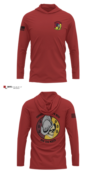 Long Sleeve hooded sunshirt, VR-57 CHIEFS MESS, Navy, Teamtime, Team time, sublimation, custom sports apparel, team uniforms, spirit wear, spiritwear, sports uniforms, custom shirts, team store, custom team store, fundraiser sports, apparel fundraiser