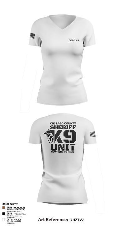Chisago County K9 Unit 88074556 Women's Short Sleeve V-neck Shirt - 106