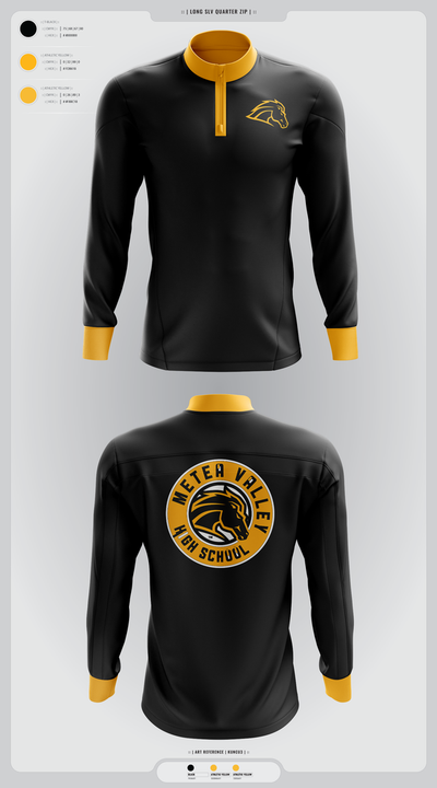 Metea Valley High School Cheer 96396999 Quarter Zip Jacket - 3