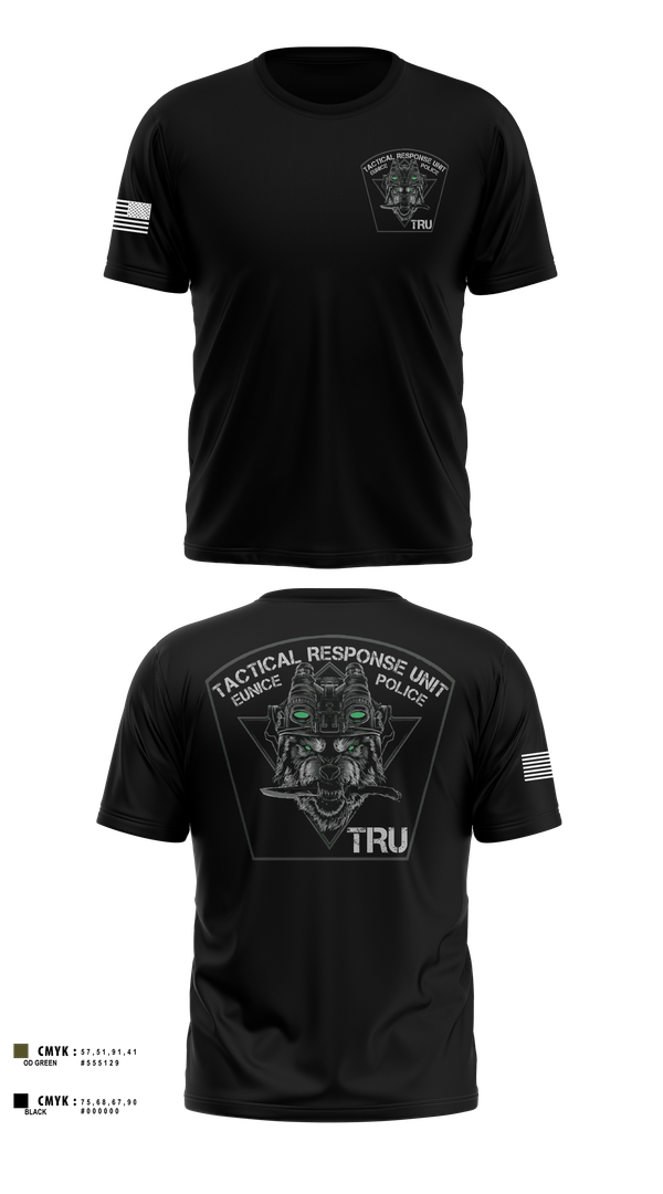 Eunice Police TRU 91634971 Old School Cotton Feel Shirt - 1