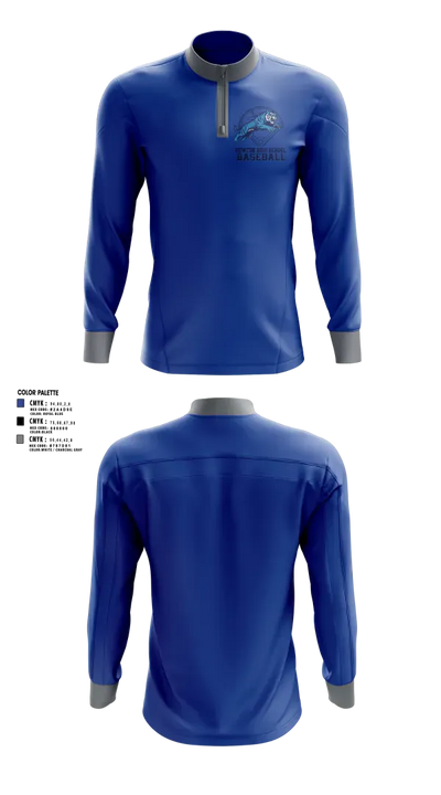 Newton High School Baseball 32855981 Quarter Zip Jacket - 3
