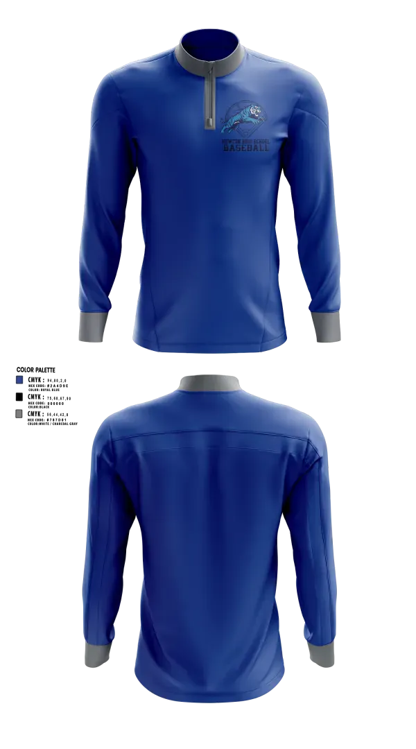 Quarter Zip Jacket, Newton High School Baseball, Baseball, Teamtime, Team time, sublimation, custom sports apparel, team uniforms, spirit wear, spiritwear, sports uniforms, custom shirts, team store, custom team store, fundraiser sports, apparel fundraiser