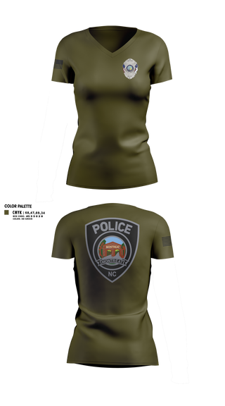 Womens Short Sleeve Vneck Shirt, Montreat Police Department, Police, Teamtime, Team time, sublimation, custom sports apparel, team uniforms, spirit wear, spiritwear, sports uniforms, custom shirts, team store, custom team store, fundraiser sports, apparel fundraiser