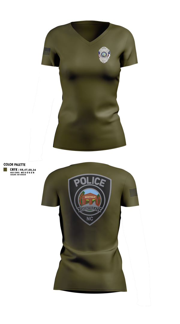 Womens Short Sleeve Vneck Shirt, Montreat Police Department, Police, Teamtime, Team time, sublimation, custom sports apparel, team uniforms, spirit wear, spiritwear, sports uniforms, custom shirts, team store, custom team store, fundraiser sports, apparel fundraiser