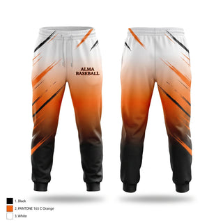 Sweatpants, Alma, Baseball, Teamtime, Team time, sublimation, custom sports apparel, team uniforms, spirit wear, spiritwear, sports uniforms, custom shirts, team store, custom team store, fundraiser sports, apparel fundraiser