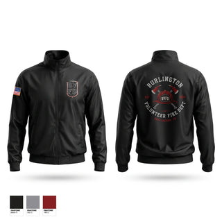 Windbreaker, Burlington Volunteer Fire Department (BVFD), Fire Department, Teamtime, Team time, sublimation, custom sports apparel, team uniforms, spirit wear, spiritwear, sports uniforms, custom shirts, team store, custom team store, fundraiser sports, apparel fundraiser
