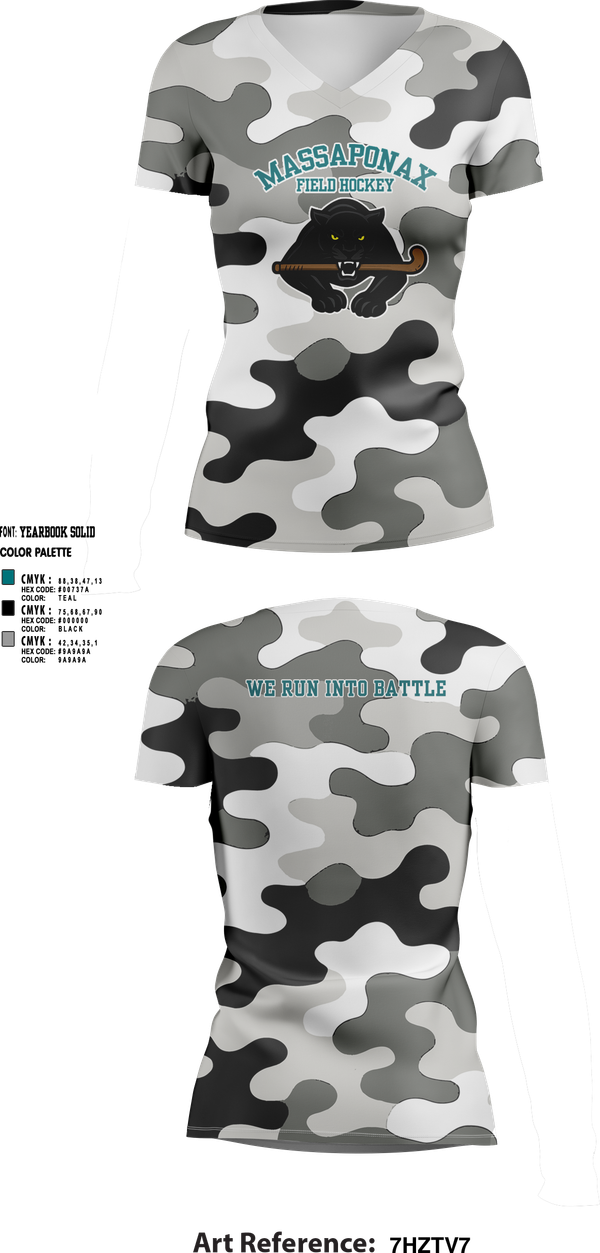 Womens Short Sleeve Vneck Shirt, Massaponax Field Hockey, Field Hockey, Teamtime, Team time, sublimation, custom sports apparel, team uniforms, spirit wear, spiritwear, sports uniforms, custom shirts, team store, custom team store, fundraiser sports, apparel fundraiser