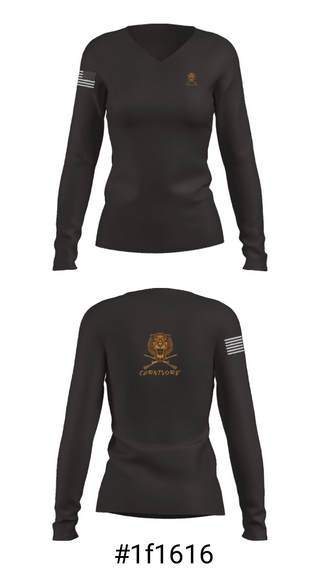 Women's Long Sleeve Vneck Shirt, 1-9 cav, Army, Teamtime, Team time, sublimation, custom sports apparel, team uniforms, spirit wear, spiritwear, sports uniforms, custom shirts, team store, custom team store, fundraiser sports, apparel fundraiser