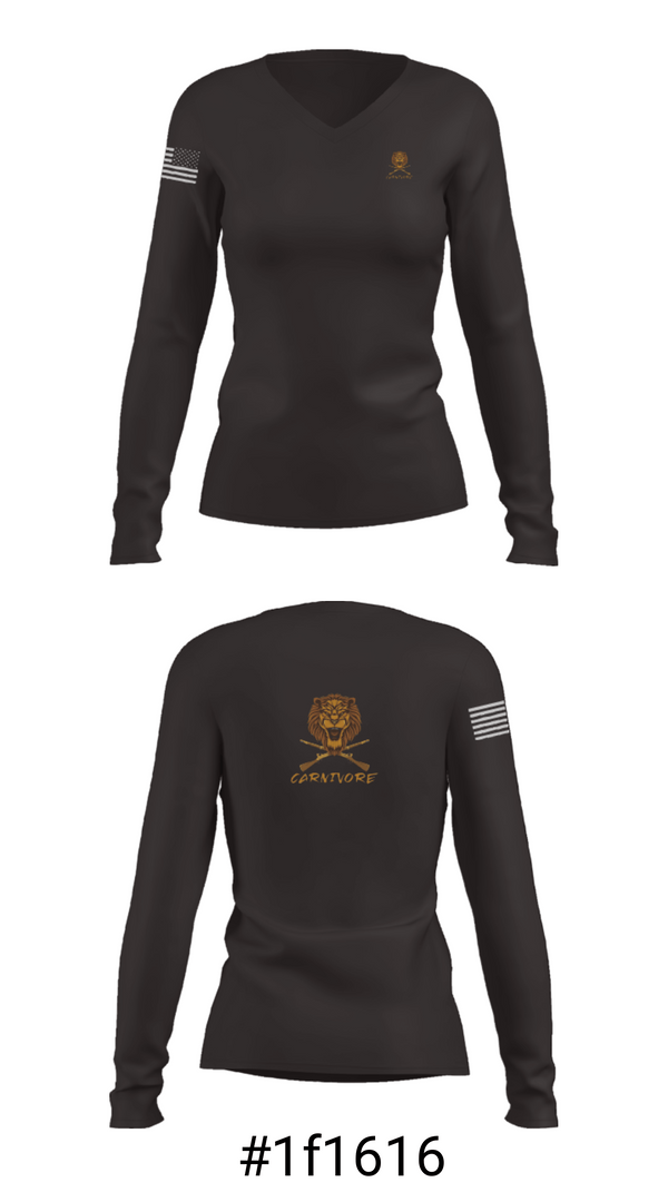Women's Long Sleeve Vneck Shirt, 1-9 cav, Army, Teamtime, Team time, sublimation, custom sports apparel, team uniforms, spirit wear, spiritwear, sports uniforms, custom shirts, team store, custom team store, fundraiser sports, apparel fundraiser