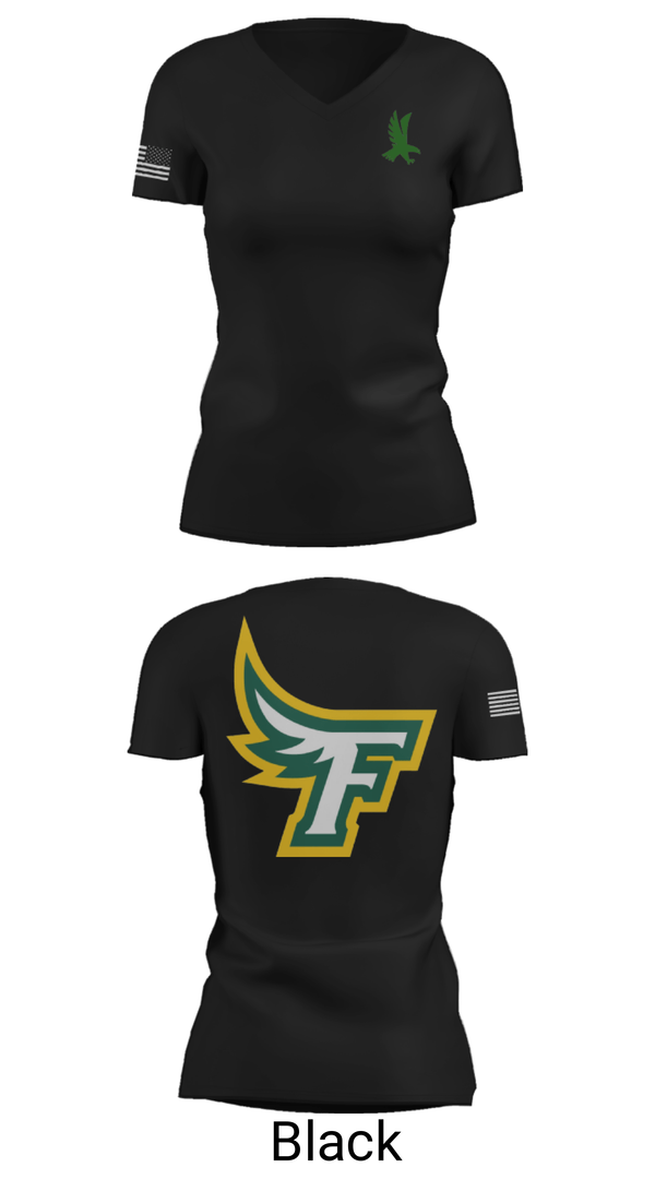 Women's Short Sleeve Vneck Shirt, Akron Firestone High School Wresling, Wrestling, Teamtime, Team time, sublimation, custom sports apparel, team uniforms, spirit wear, spiritwear, sports uniforms, custom shirts, team store, custom team store, fundraiser sports, apparel fundraiser