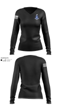 Pershing Rifles 59546775 Women's Long Sleeve V-neck Shirt - 1