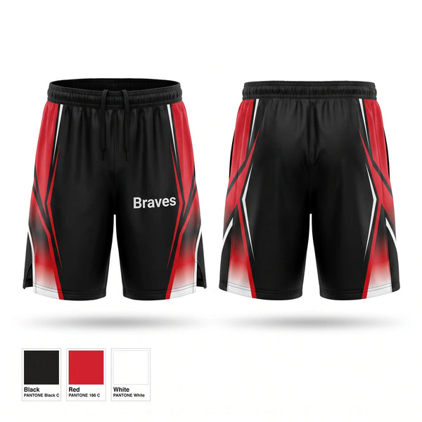 Mens Soccer Shorts, Braves, Men's Soccer, Teamtime, Team time, sublimation, custom sports apparel, team uniforms, spirit wear, spiritwear, sports uniforms, custom shirts, team store, custom team store, fundraiser sports, apparel fundraiser