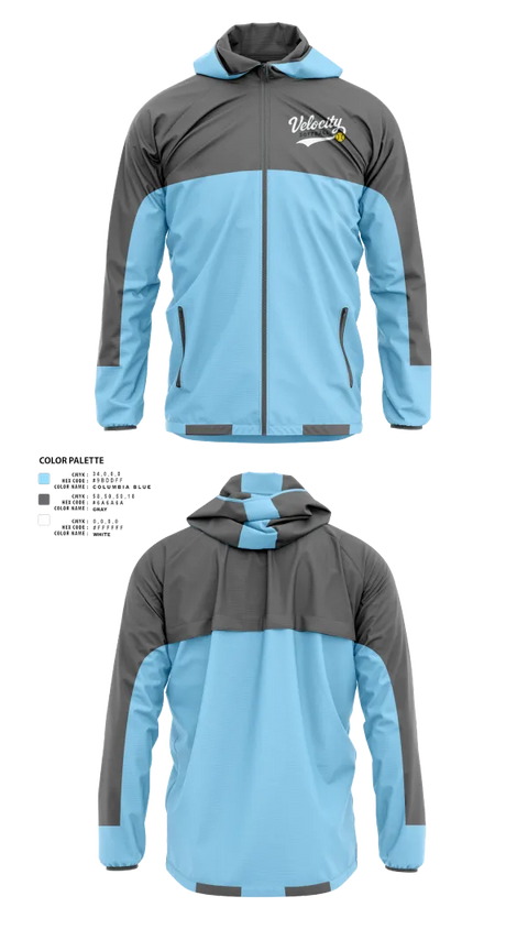 Windbreaker, Velocity, Softball, Teamtime, Team time, sublimation, custom sports apparel, team uniforms, spirit wear, spiritwear, sports uniforms, custom shirts, team store, custom team store, fundraiser sports, apparel fundraiser