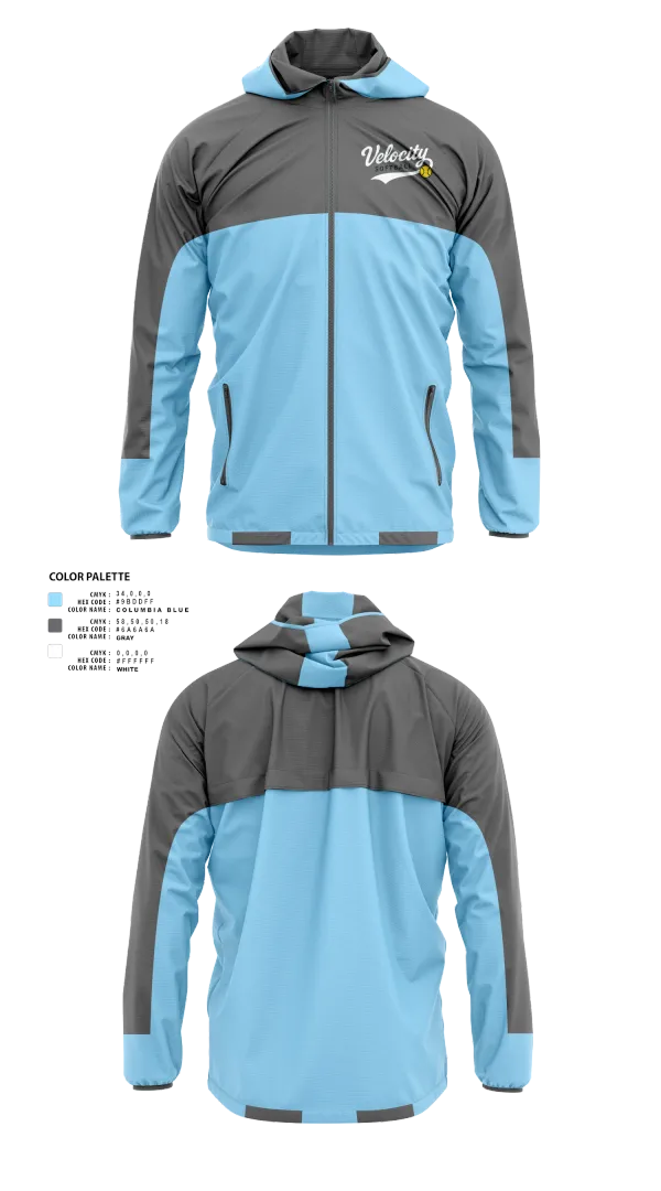 Windbreaker, Velocity, Softball, Teamtime, Team time, sublimation, custom sports apparel, team uniforms, spirit wear, spiritwear, sports uniforms, custom shirts, team store, custom team store, fundraiser sports, apparel fundraiser