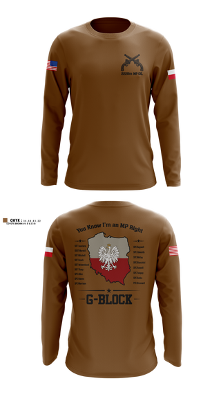 Long Sleeve Performance Shirt, 2228TH MP CO 3rd PLT, National Guard, Teamtime, Team time, sublimation, custom sports apparel, team uniforms, spirit wear, spiritwear, sports uniforms, custom shirts, team store, custom team store, fundraiser sports, apparel fundraiser