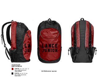 Gear Bag, Lancer Junior Cheer, Cheer, Teamtime, Team time, sublimation, custom sports apparel, team uniforms, spirit wear, spiritwear, sports uniforms, custom shirts, team store, custom team store, fundraiser sports, apparel fundraiser