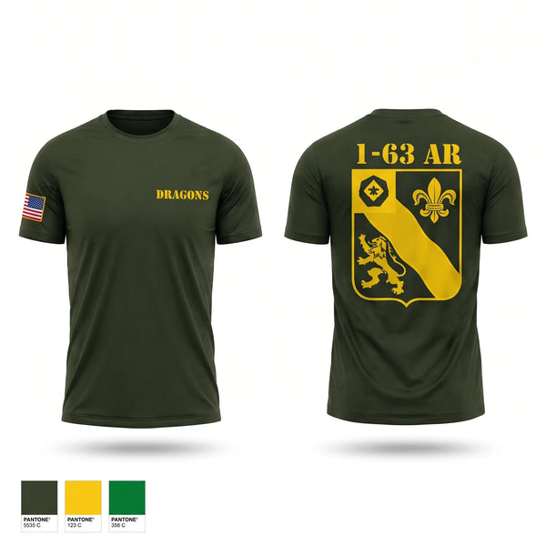 Old School Cotton Feel Shirt, 1-63 AR, 2 ABCT, 1 ID, Army, Teamtime, Team time, sublimation, custom sports apparel, team uniforms, spirit wear, spiritwear, sports uniforms, custom shirts, team store, custom team store, fundraiser sports, apparel fundraiser
