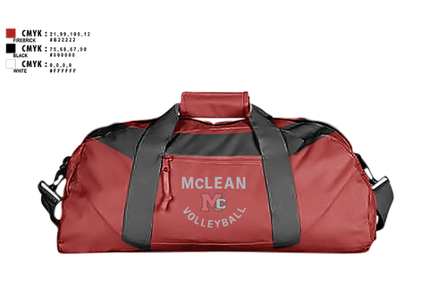 Duffle Bag, McLean Girls Volleyball, Women's Volleyball, Teamtime, Team time, sublimation, custom sports apparel, team uniforms, spirit wear, spiritwear, sports uniforms, custom shirts, team store, custom team store, fundraiser sports, apparel fundraiser