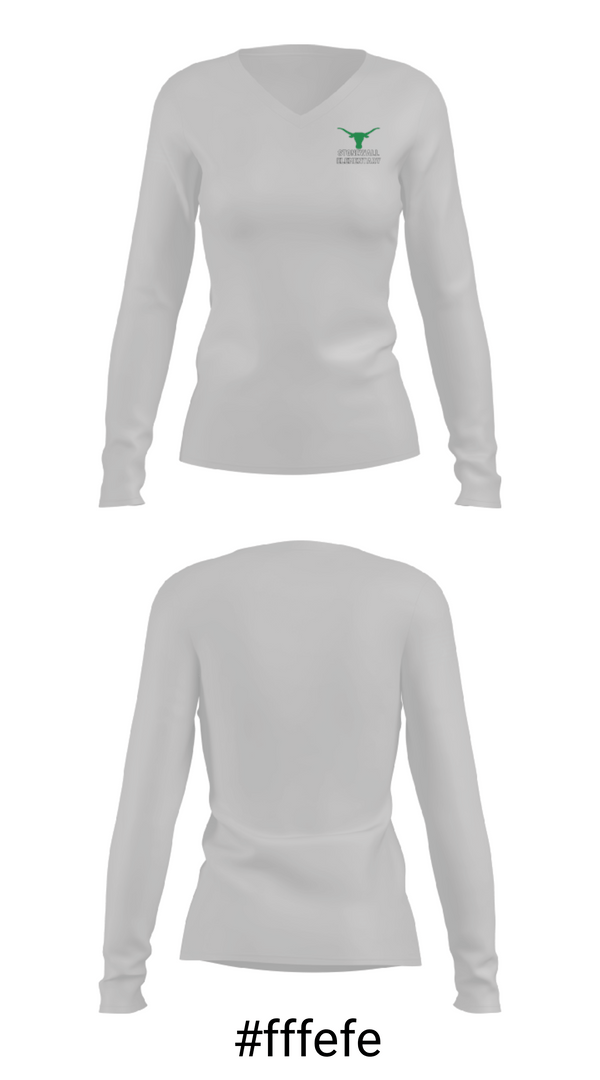 Women's Long Sleeve Vneck Shirt, Stonewall ElementarySchool, Spirit Store, Teamtime, Team time, sublimation, custom sports apparel, team uniforms, spirit wear, spiritwear, sports uniforms, custom shirts, team store, custom team store, fundraiser sports, apparel fundraiser