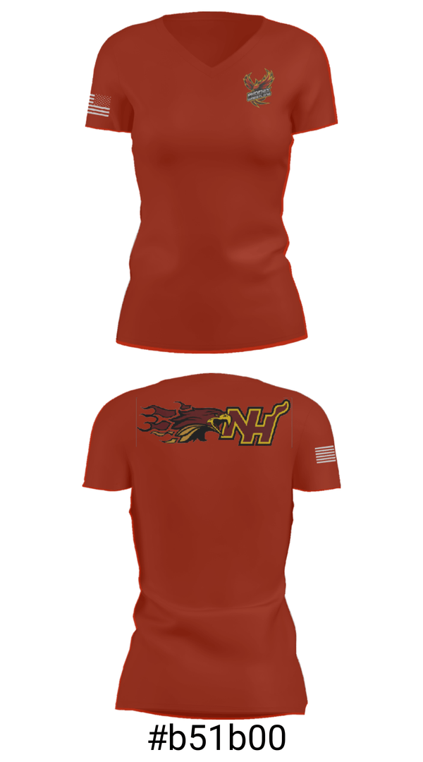 Women's Short Sleeve Vneck Shirt, New Hampstead Wrestling, Wrestling, Teamtime, Team time, sublimation, custom sports apparel, team uniforms, spirit wear, spiritwear, sports uniforms, custom shirts, team store, custom team store, fundraiser sports, apparel fundraiser