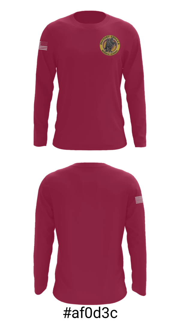 Long Sleeve Performance Shirt, Factory Shoals Middle School Basketball, Women's Basketball, Teamtime, Team time, sublimation, custom sports apparel, team uniforms, spirit wear, spiritwear, sports uniforms, custom shirts, team store, custom team store, fundraiser sports, apparel fundraiser