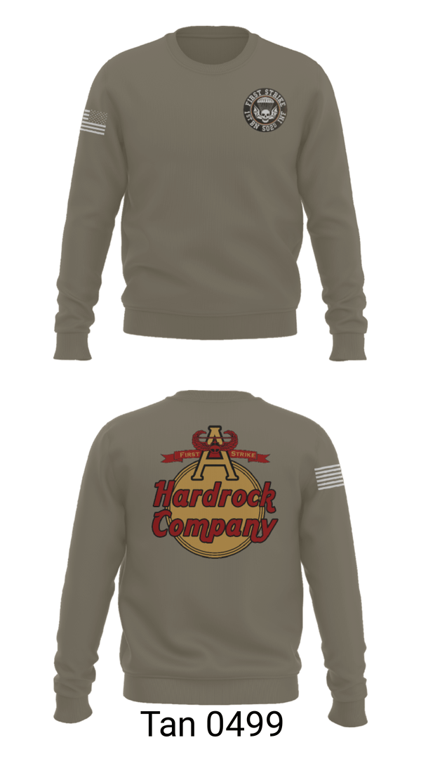 Crew Neck Sweatshirt, Hardrock Company, Army, Teamtime, Team time, sublimation, custom sports apparel, team uniforms, spirit wear, spiritwear, sports uniforms, custom shirts, team store, custom team store, fundraiser sports, apparel fundraiser