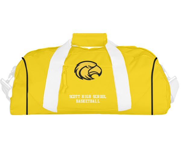 Duffle Bag, Scott High School Basketball, Women's Basketball, Teamtime, Team time, sublimation, custom sports apparel, team uniforms, spirit wear, spiritwear, sports uniforms, custom shirts, team store, custom team store, fundraiser sports, apparel fundraiser