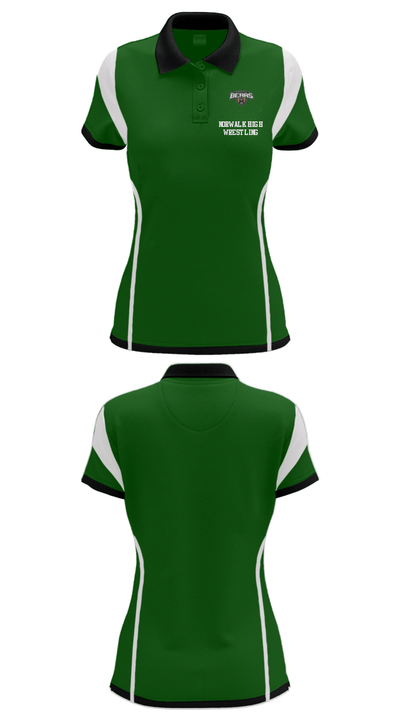 Norwalk High Wrestling 16804335 Women's Short Sleeve Performance Polo  - 28