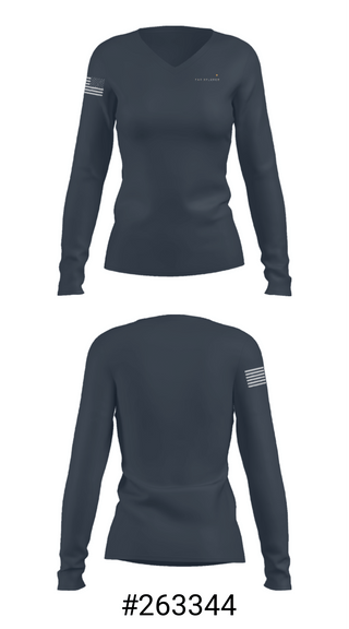 Women's Long Sleeve Vneck Shirt, Far Xplorer, , Teamtime, Team time, sublimation, custom sports apparel, team uniforms, spirit wear, spiritwear, sports uniforms, custom shirts, team store, custom team store, fundraiser sports, apparel fundraiser