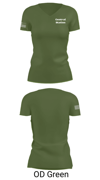 Central Station 93595769 Women's Short Sleeve V-neck Shirt - 28