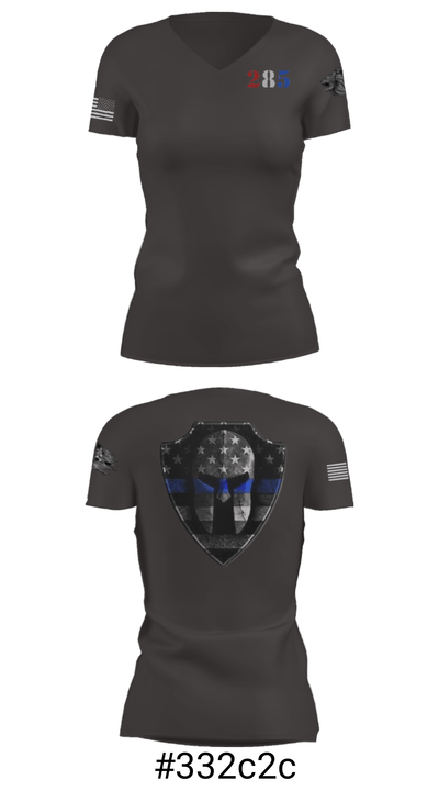 285 48466667 Women's Short Sleeve V-neck Shirt - 4