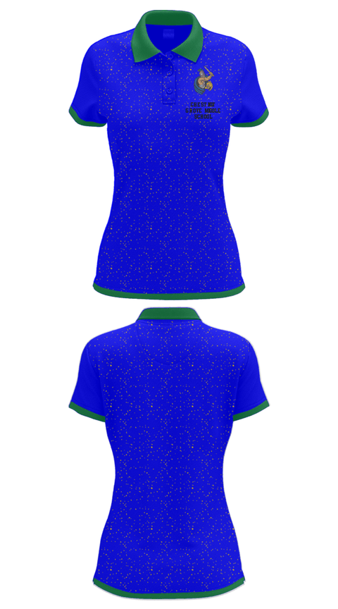 Women's Short Sleeve Performance Polo, Chestnut Grove Middle School, Spirit Store, Teamtime, Team time, sublimation, custom sports apparel, team uniforms, spirit wear, spiritwear, sports uniforms, custom shirts, team store, custom team store, fundraiser sports, apparel fundraiser