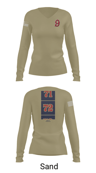 Women's Long Sleeve Vneck Shirt, Vacaville fire, Fire Department, Teamtime, Team time, sublimation, custom sports apparel, team uniforms, spirit wear, spiritwear, sports uniforms, custom shirts, team store, custom team store, fundraiser sports, apparel fundraiser