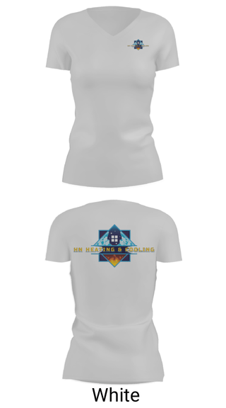 Women's Short Sleeve Vneck Shirt, HN Heating & Cooling, , Teamtime, Team time, sublimation, custom sports apparel, team uniforms, spirit wear, spiritwear, sports uniforms, custom shirts, team store, custom team store, fundraiser sports, apparel fundraiser
