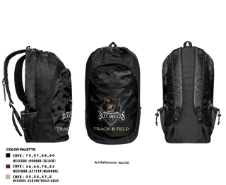 Gear Bag, Bellflower high school Track & Field, Track & Field, Teamtime, Team time, sublimation, custom sports apparel, team uniforms, spirit wear, spiritwear, sports uniforms, custom shirts, team store, custom team store, fundraiser sports, apparel fundraiser