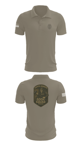 Short Sleeve Performance Polo, Capitol Heights Police Dept., Police, Teamtime, Team time, sublimation, custom sports apparel, team uniforms, spirit wear, spiritwear, sports uniforms, custom shirts, team store, custom team store, fundraiser sports, apparel fundraiser