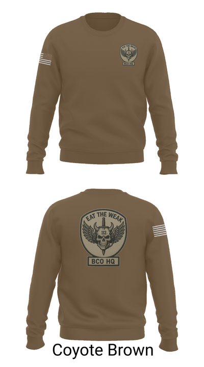 112th Signal Battalion Bravo Company 17211298 Crew Neck Sweatshirt - 5