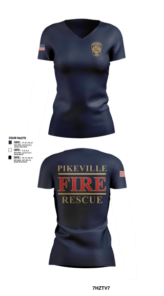 Womens Short Sleeve Vneck Shirt, PFD, Fire Department, Teamtime, Team time, sublimation, custom sports apparel, team uniforms, spirit wear, spiritwear, sports uniforms, custom shirts, team store, custom team store, fundraiser sports, apparel fundraiser