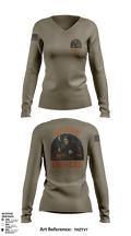 Grave Diggers Team 1 Women's Long Sleeve V-neck Shirt - 1