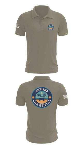 Short Sleeve Performance Polo, Skyline Car Rental, Men's Basketball, Teamtime, Team time, sublimation, custom sports apparel, team uniforms, spirit wear, spiritwear, sports uniforms, custom shirts, team store, custom team store, fundraiser sports, apparel fundraiser