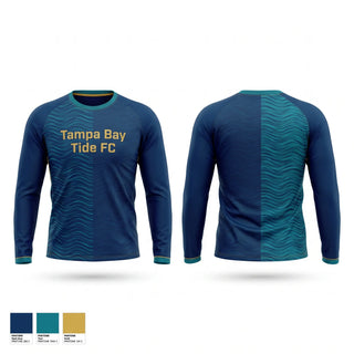 Long Sleeve Performance Shirt, Tampa Bay Tide FC, Men's Soccer, Teamtime, Team time, sublimation, custom sports apparel, team uniforms, spirit wear, spiritwear, sports uniforms, custom shirts, team store, custom team store, fundraiser sports, apparel fundraiser