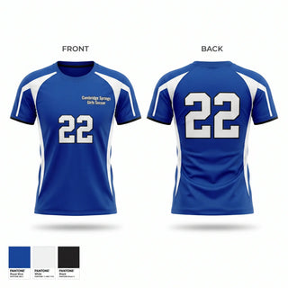 Soft Poly Tee Cotton Like Feel, Cambridge springs girls soccer, Women's Soccer, Teamtime, Team time, sublimation, custom sports apparel, team uniforms, spirit wear, spiritwear, sports uniforms, custom shirts, team store, custom team store, fundraiser sports, apparel fundraiser