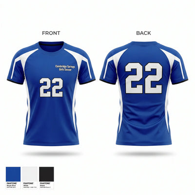Cambridge springs girls soccer Soft Poly Tee Cotton Like Feel - 1