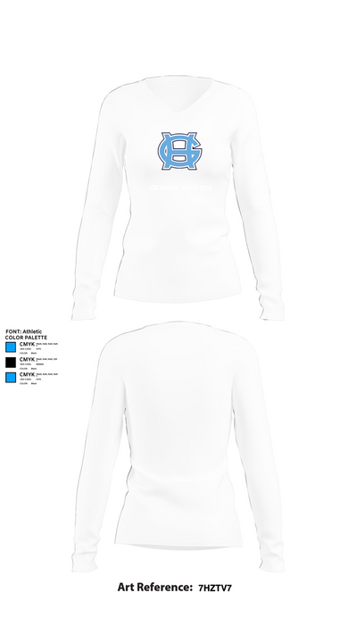 Gig Harbor Water Polo 50999799 Women's Long Sleeve V-neck Shirt - 15
