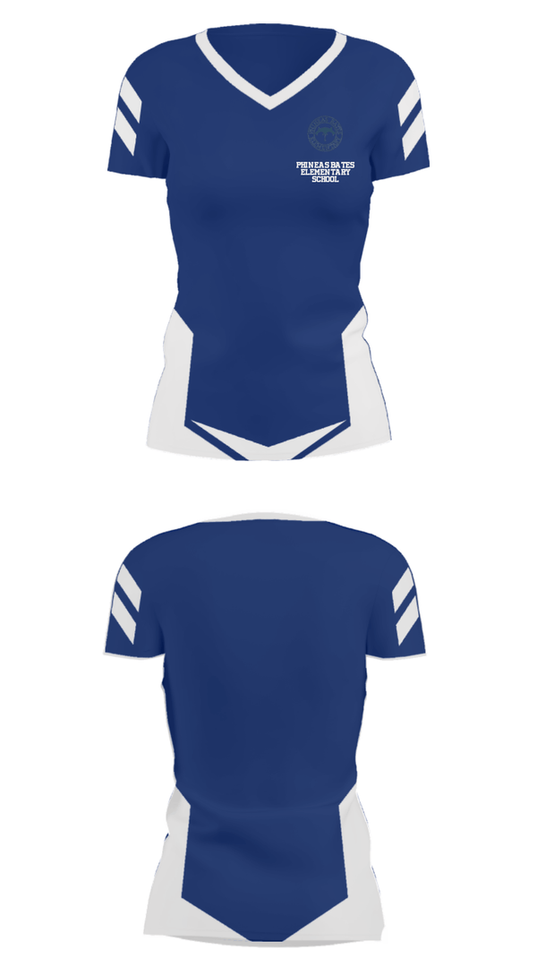 Women's Short Sleeve Vneck Shirt, Phineas Bates Elementary School, Spirit Store, Teamtime, Team time, sublimation, custom sports apparel, team uniforms, spirit wear, spiritwear, sports uniforms, custom shirts, team store, custom team store, fundraiser sports, apparel fundraiser