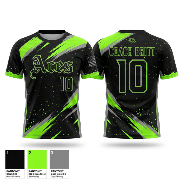 Soft Poly Tee Cotton Like Feel, Cosmo Aces, Baseball, Teamtime, Team time, sublimation, custom sports apparel, team uniforms, spirit wear, spiritwear, sports uniforms, custom shirts, team store, custom team store, fundraiser sports, apparel fundraiser