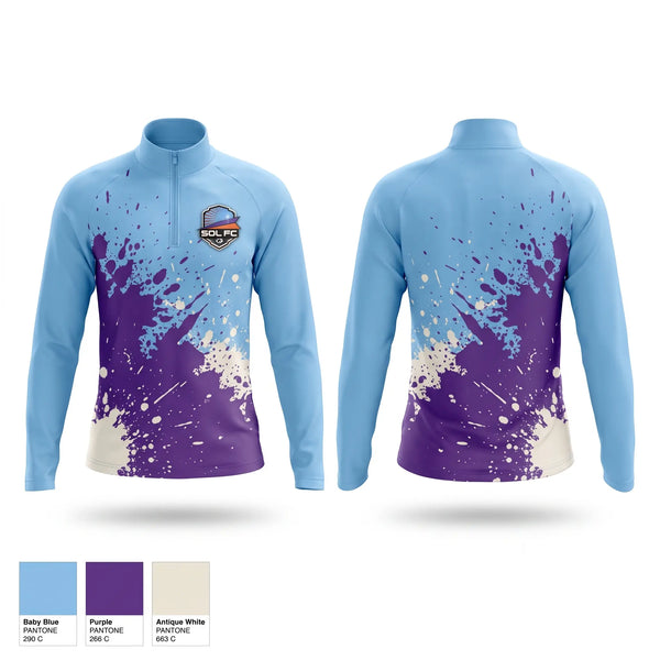 Quarter Zip Jacket, Sol FC, Men's Soccer, Teamtime, Team time, sublimation, custom sports apparel, team uniforms, spirit wear, spiritwear, sports uniforms, custom shirts, team store, custom team store, fundraiser sports, apparel fundraiser