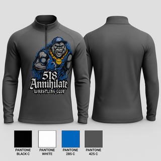 Quarter Zip Jacket, 518 Annihilate Wrestling Club, Wrestling, Teamtime, Team time, sublimation, custom sports apparel, team uniforms, spirit wear, spiritwear, sports uniforms, custom shirts, team store, custom team store, fundraiser sports, apparel fundraiser