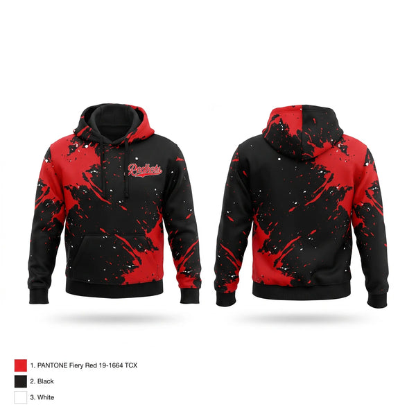Hoodie, Redhots, Baseball, Teamtime, Team time, sublimation, custom sports apparel, team uniforms, spirit wear, spiritwear, sports uniforms, custom shirts, team store, custom team store, fundraiser sports, apparel fundraiser